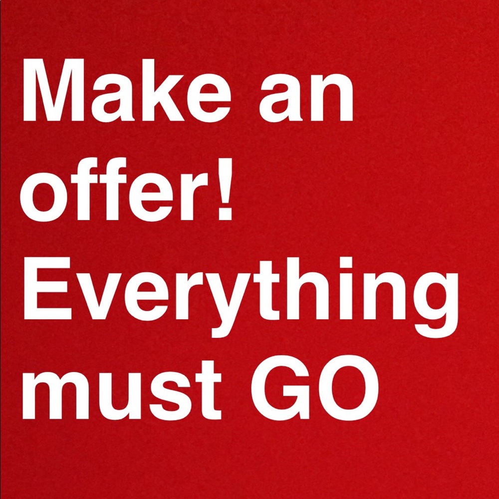 Check out my closet and make an offer..Moving sale